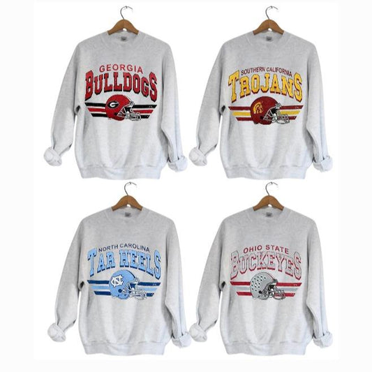 Vintage Football NCAA Sweatshirt, Vintage Sweatshirt All Teams NCAA, Classic Sport Sweatshirt, Gifts For Football Fan Sport. Crewneck Menswear