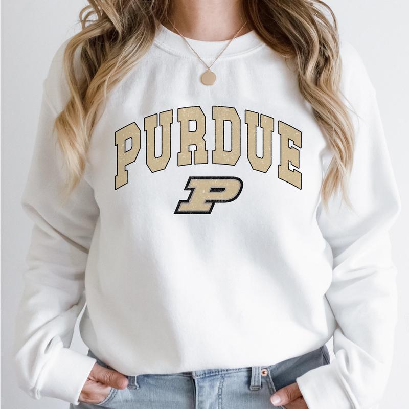Purdue Boilermakers Vintage Football NCAA Trendy Sweatshirt, Purdue University Unisex Football NCAA Shirt, Gift For Men, Gift For Girls, Crewneck, Cot