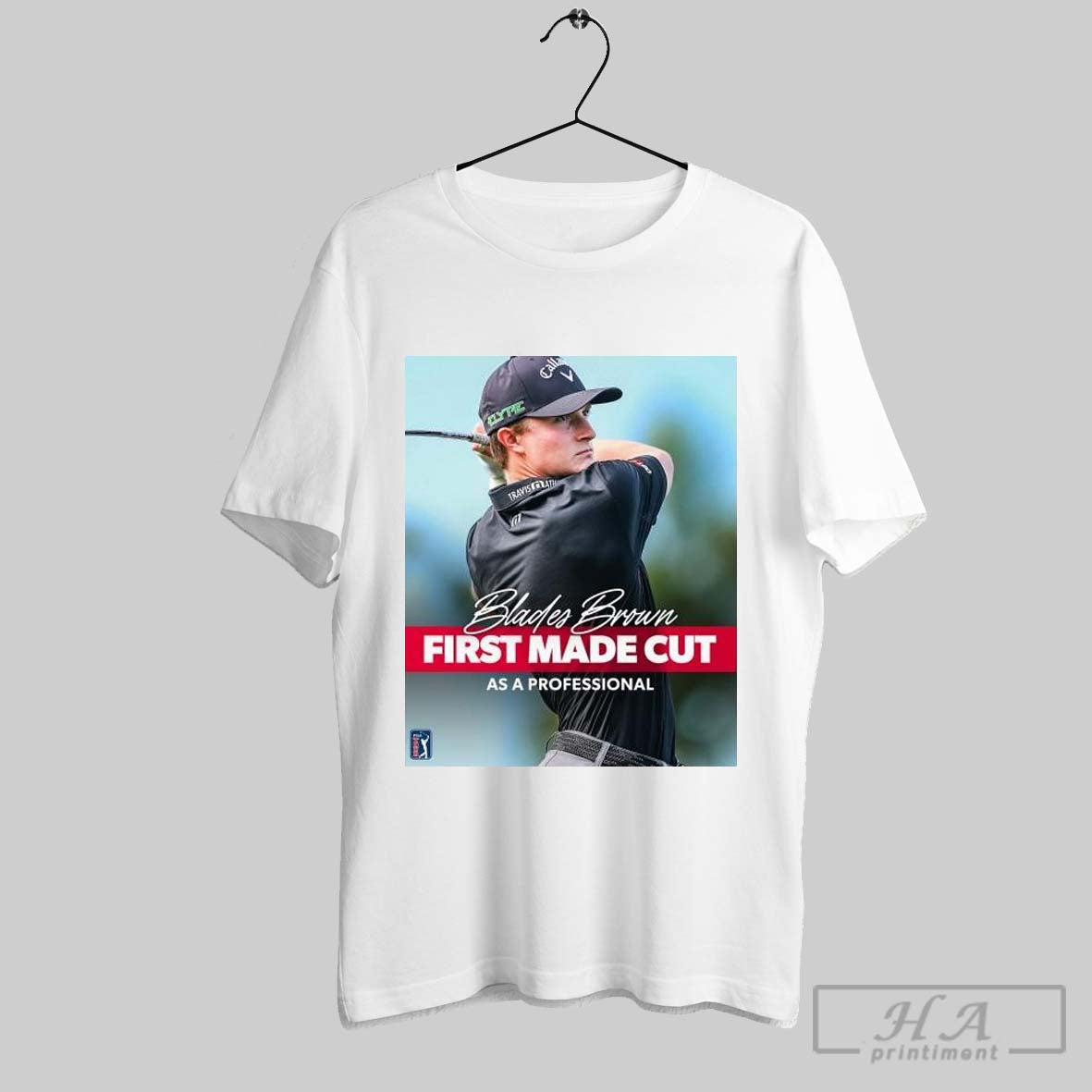 Poster Pga Tour 17 Year Old Blades Brown First Made Cut As A Professional Mexico Open At Vidantaworld T Shirt
