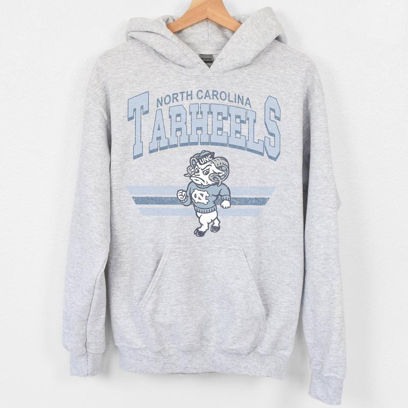 North Carolina Tar Heels Vintage NCAA Sweatshirt, Unisex Tar Heels Football Shirt, Classic Sport Hoodie Gift, Football Fans, Cotton T-Shirt, Hoodie