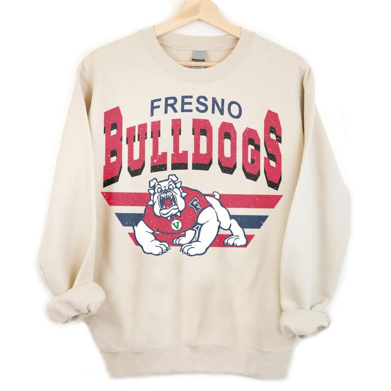 Fresno State Bulldogs Vintage Football NCAA Sweatshirt - Tshirt - Hoodie, California State University,Fresno Unisex Football NCAA Shirt,Unisex Vintage