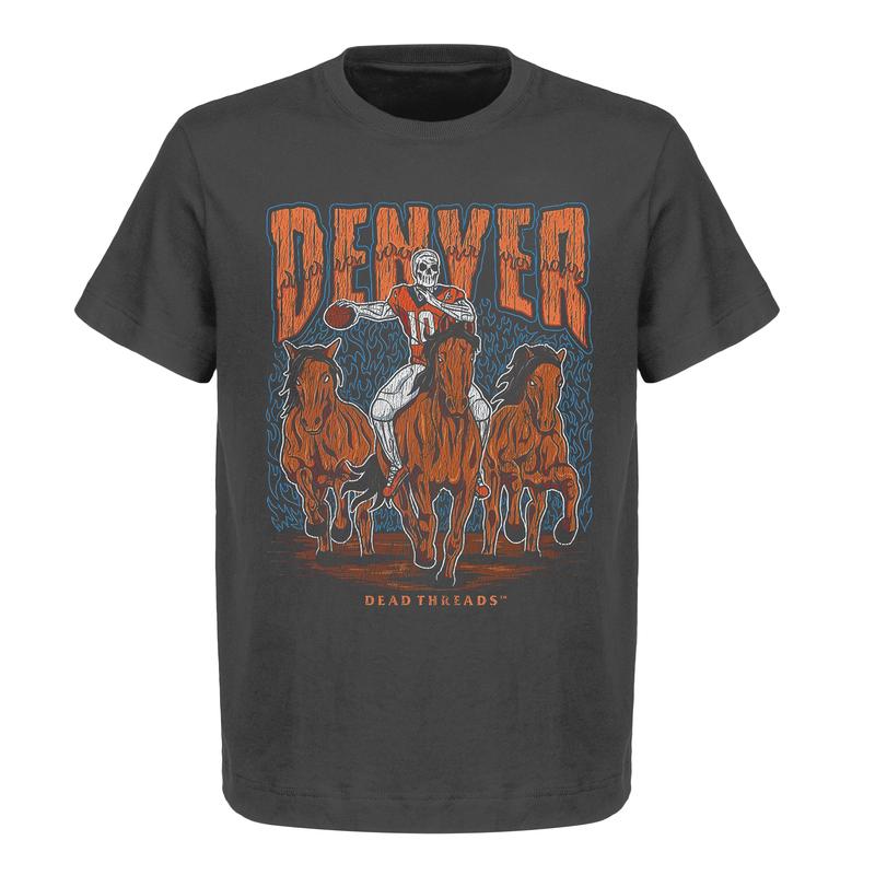 Vintage Denver Football Graphic T-Shirt - Gildan 5000 Heavy Cotton for Men & Women - Perfect for American Football Fans