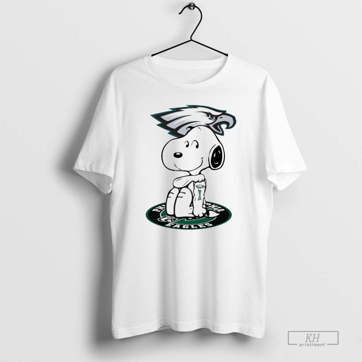 Snoopy Tattoo Philadelphia Eagles Logo Graphic T-Shirt
