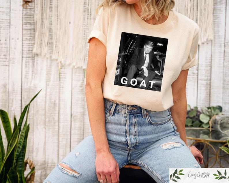 Trum 2024 Tee, Trum Goat Unisex Tee, I Stand With Trump, Trum Shooting Shirt, Trum Rally Shirt, Trum Assassination Tee, Trum Lover Tee, Short Sleeve Summer Fashion Hip Hop Streetwear Style, Y2k 2000 Shirt, Gift Idea