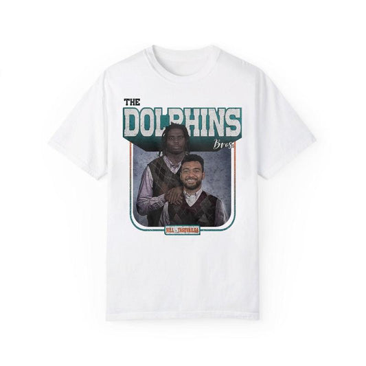 Tua Tagovailoa Tyreek Hill T-Shirt, The D.ol.ph.ins Bros Funny Shirt Christmas Gift Unisex Classic Cotton Fabric Menswear Collar Decoration Medium Top