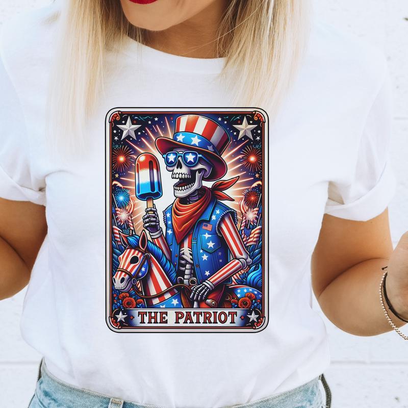Tarot Skull Tees Dead Inside Tarot Tee The Patriot T-Shirt The True Crime Junkie Top The Homebody Tarot Tshirt  Born In the USA Top ADHD Squirrel T-Sh