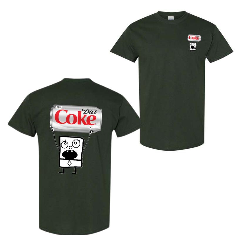 Doodlebob Diet Coke Tee 2 Sided T-Shirt, Funny Drinking T-Shirt, Trendy T-Shirt For Men For Women