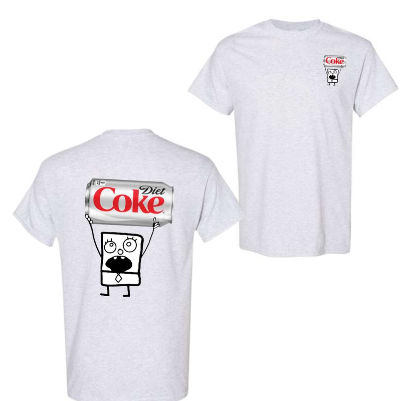 Doodlebob Diet Coke Tee 2 Sided T-Shirt, Funny Drinking T-Shirt, Trendy T-Shirt For Men For Women