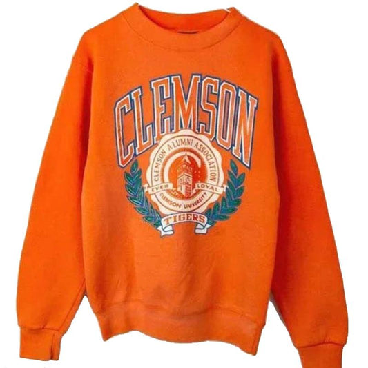 Vintage NCAA Clemson University Tigers Sweatshirt, College Football Orange Shirt, NCAA Shirt, Vintage Shirt, Football Sweatshirt, Basketball Cotton Me