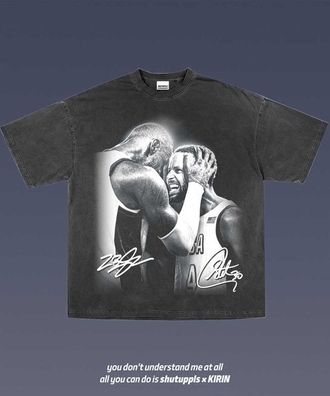 GOAT LEBRON x MVP CURRY Shirt, Hiphop Retro Vintage 90s Graphic Basketball Shirt, Basketball Fan, Unisex Crewneck Shirt Clothing Menswear Streetwear