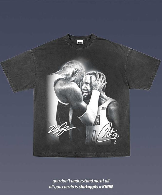 GOAT LEBRON x MVP CURRY Shirt, Hiphop Retro Vintage 90s Graphic Basketball Shirt, Basketball Fan, Unisex Crewneck Shirt Clothing Menswear Streetwear