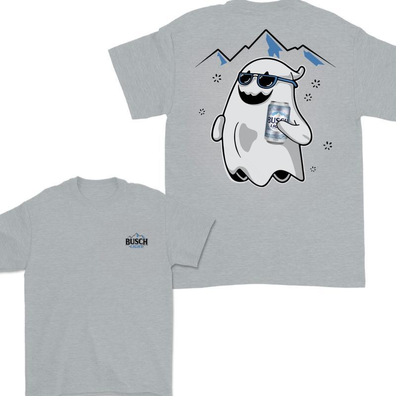 Busch Light Ghost Halloween 2 Sided T-Shirt, Busch Light Shirt For Men And Women, Halloween Trendy Shirt