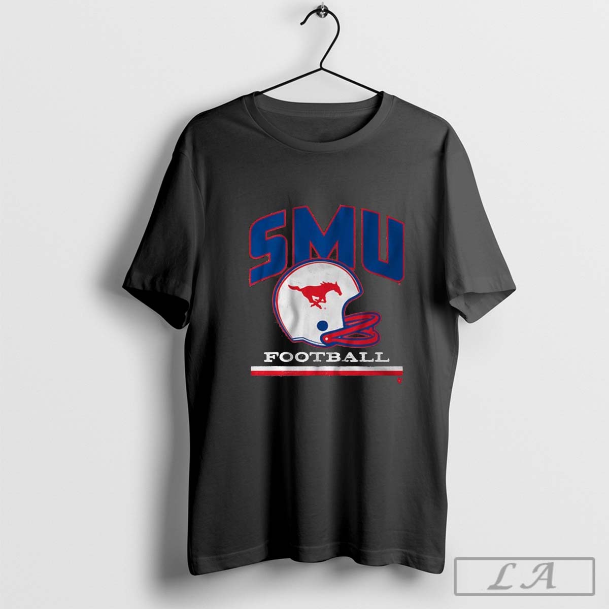 SMU Mustangs Vintage Football Helmet T-shirt