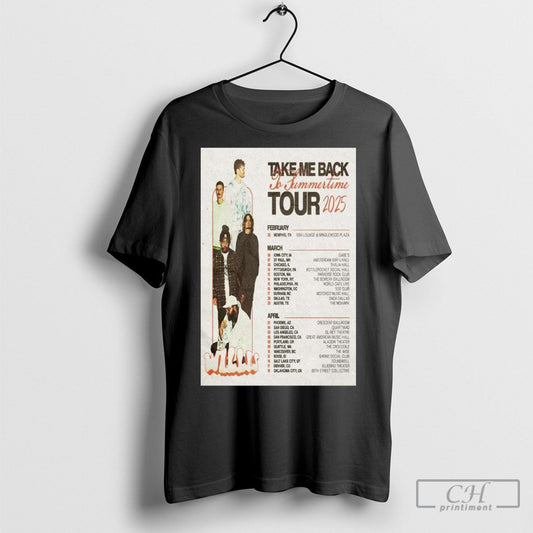 Take Me Back To Summertime Tour 2025 February 28 Memphis Tn 1884 Lounge Minglewood Plaza Shirts