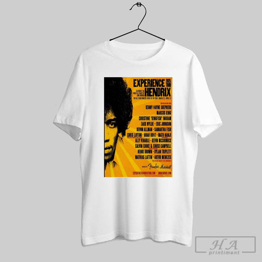 Poster Experience Hendrix March 11 Apr 12 2025 Tour Together On One Stage T Shirt