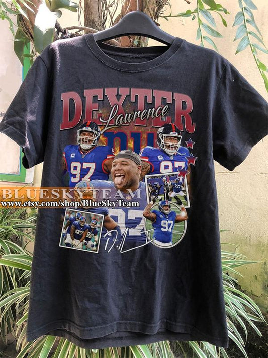 Vintage 90s Graphic Style Dexter Lawrenceee T-Shirt, Dexter Lawrenceee shirt, Vintage Oversized Sport Tee, Retro American Football Bootleg Gift