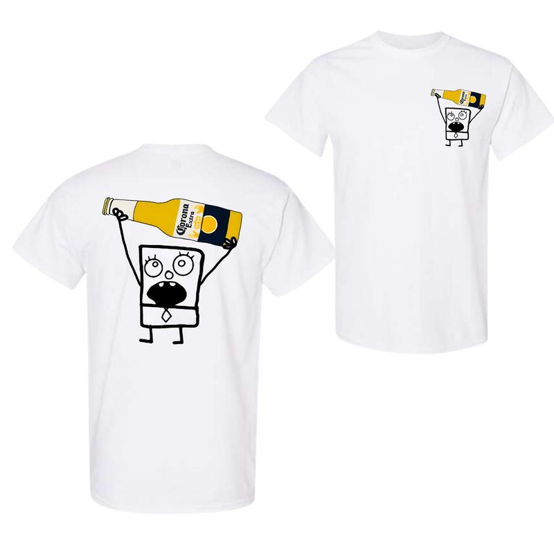 Corona Doodlebob Shirt, SpongeBob T-shirt, Corona Tee, Gift For Boyfriend, Funny Shirt, Meme Shirt