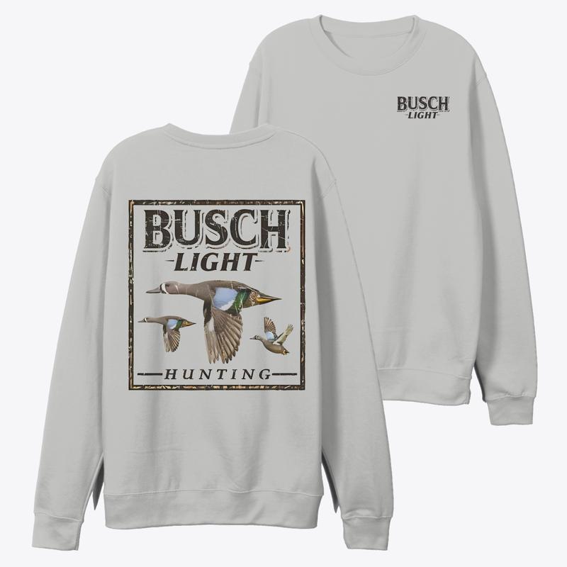 Unisex Sweatshirt - Busch Light Hunting Camo Duck Shirt, Unisex Shirt, Full Color Shirt, For Men, For Women Menswear Day Hoodie Love