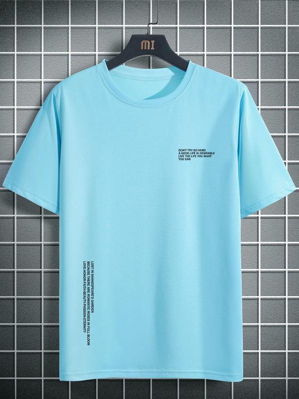 LGBTQ+Â Men's Regular Fit Letter Print Round Neck Short Sleeve Graphic Tee, Men's Summer Clothes, Casual Crewneck T-shirt for Summer Outdoor,Â LGBT Outfits, Men Streetwear Clothes Top, Menswear