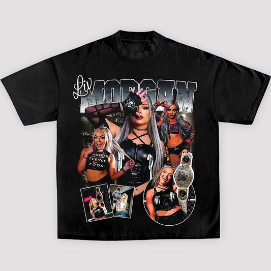 LIV MORGAN TEE, Wrestling Graphic Tee, WWE Tee, Sports T-shirt, Athlete Shirt, Wrestling Gift Streetwear Crewneck Clothing