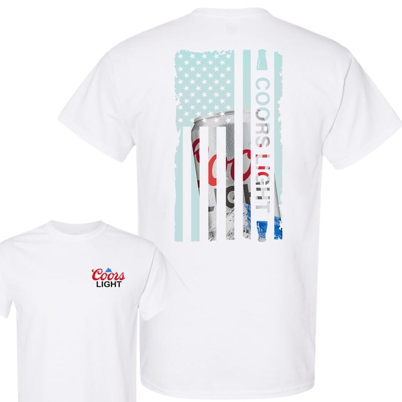 Coors Light Us Flag T-shirt, Unisex T-shirt, Full Color, For Men, For Women