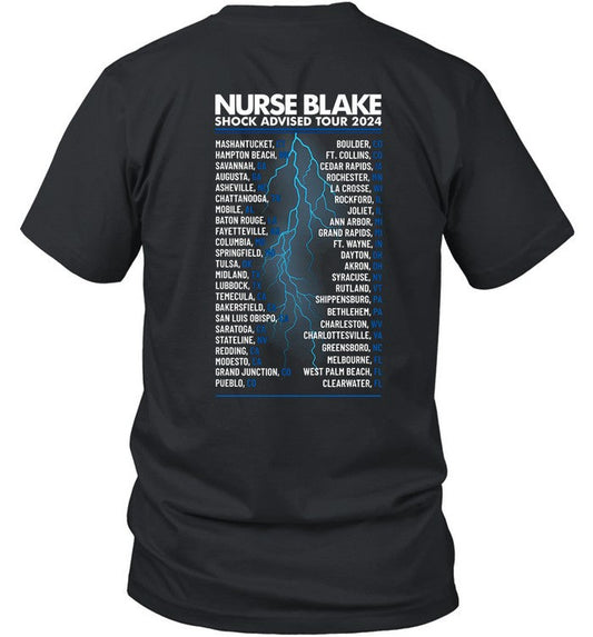 Nurseblake 2024 Shock Advised Tour Concert Shirt