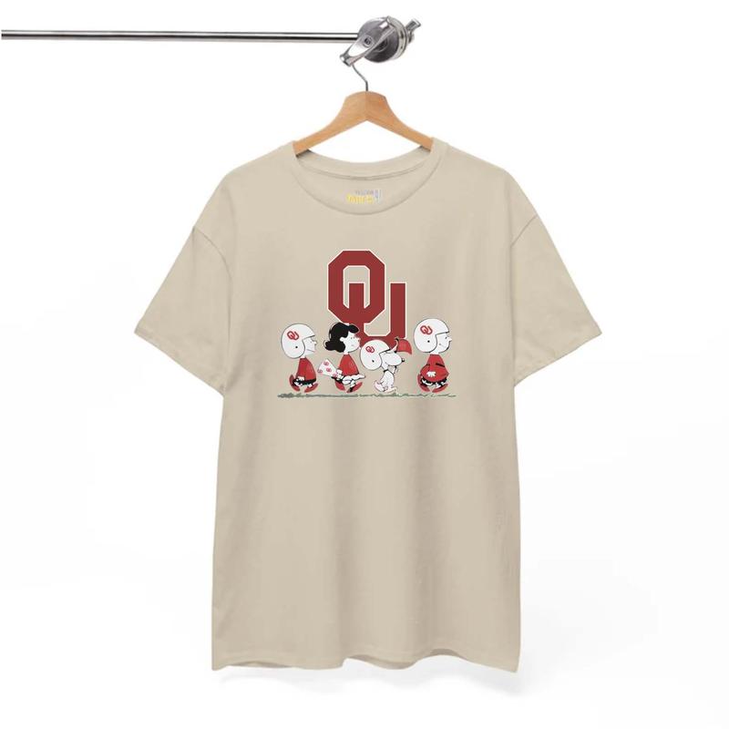 All Teams NCAA Football Snoopyy Sand Color T-Shirt, Cute Sand Color Football Shirt, Classic Fit Unisex Men Women Tee