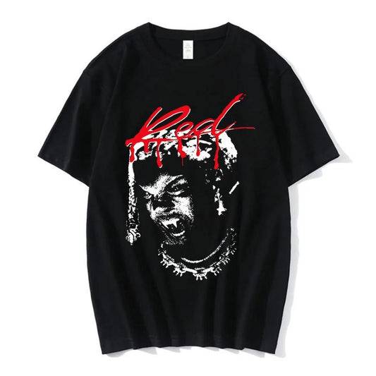 Playboi Carti Music Album Whole Lotta Red Print T-shirt Men Women's 90s Vintage Rapper Hip Hop T Shirt Oversized Casual Tees Top