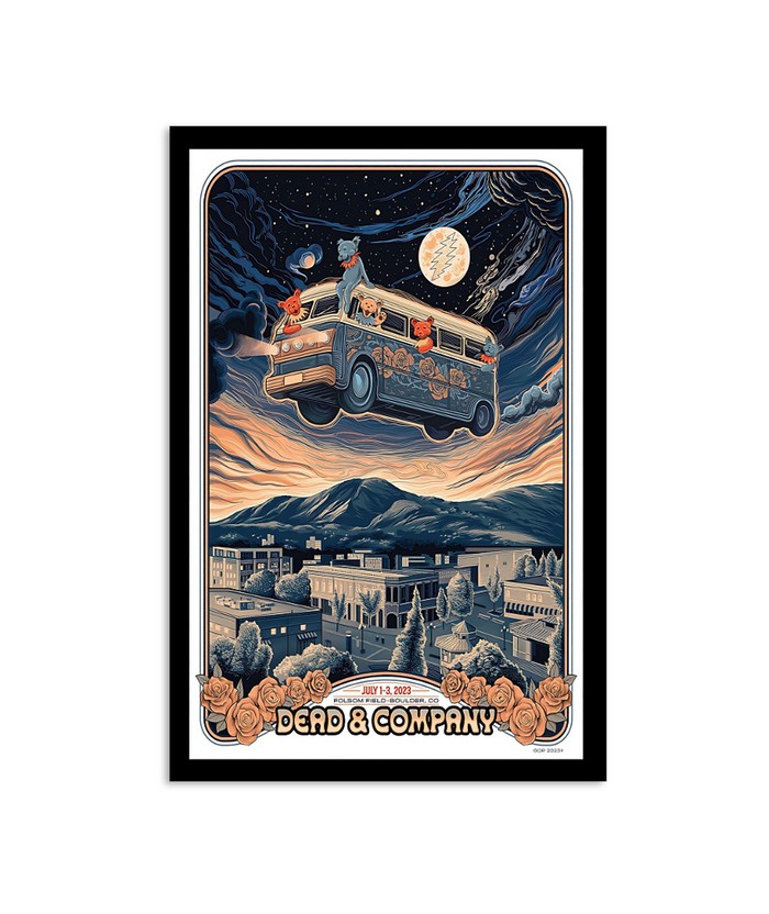 Dead And CO July 1-3 Folsom Field Boulder Colorado Tour 2023 Poster