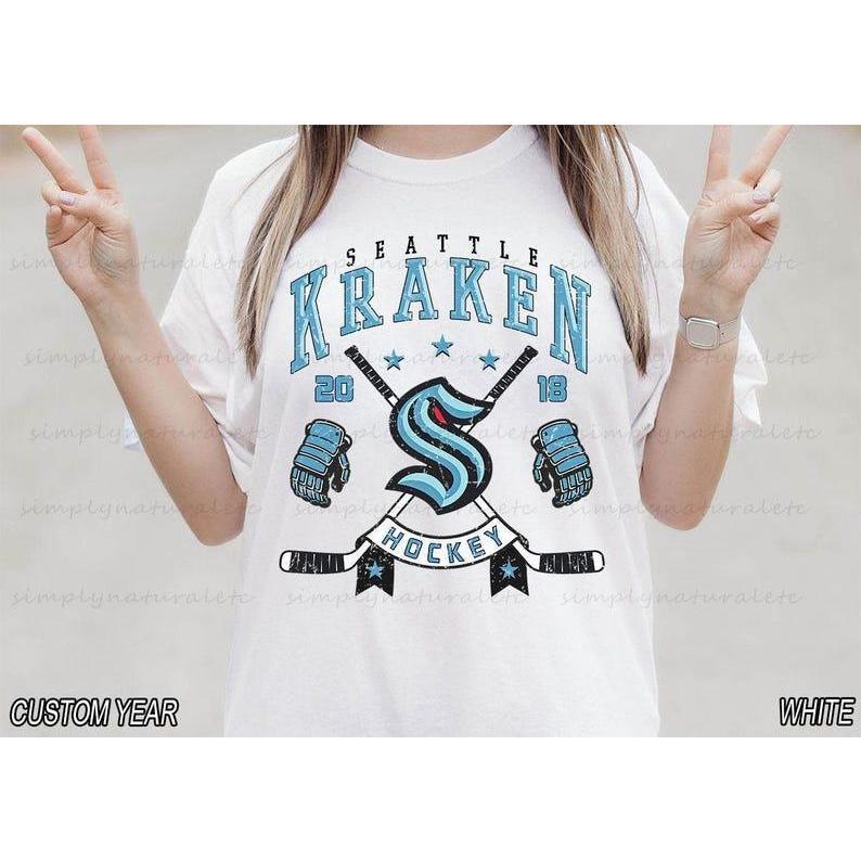 Seattle Sweatshirt Crewneck, Vintage Kraken shirt, Seattle Hockeys' Fan shirt, Hockeys' Tee, Kraken Sweatshirt