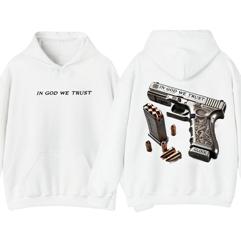 In God We Trust Hoodie And Crewneck Sweatshirt, Glock Hoodie, For Men For Women, Glock Shirt - Classic Fit - Menswear