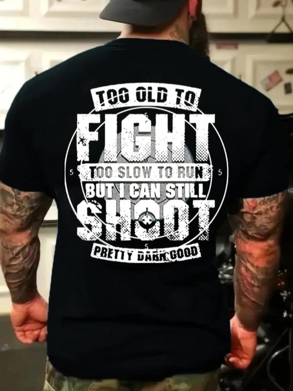 Men's Regular Fit Letter Print Round Neck Tee, Casual Short Sleeve Crew Neck T-shirt for Summer, T Shirts for Men,Ã‚Â Graphic Tees,Ã‚Â Fashion Men's Streetw