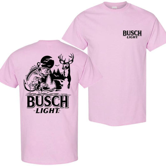 Busch Light -Beer- Busch Light Summer Hunting T-Shirt, Hunting T-Shirt,, Casual Graphic Round Neck T-shirt for Summer, Fashion Top for Daily Wear, T s