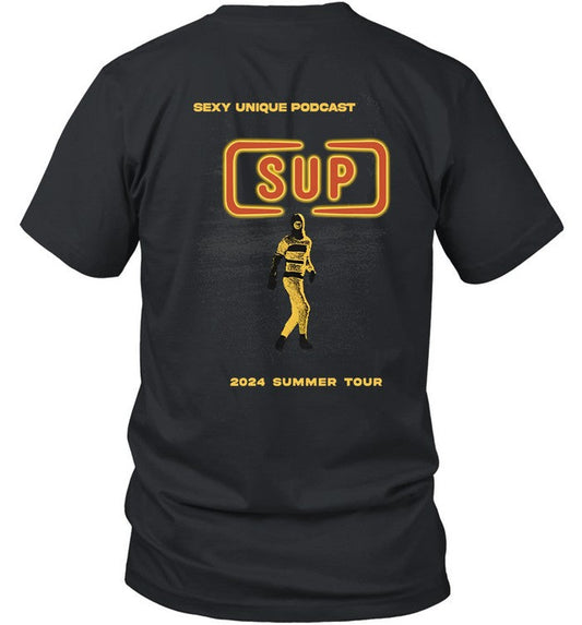 Sexy Unique Podcast Summer 2024 Tour Black T Shirt