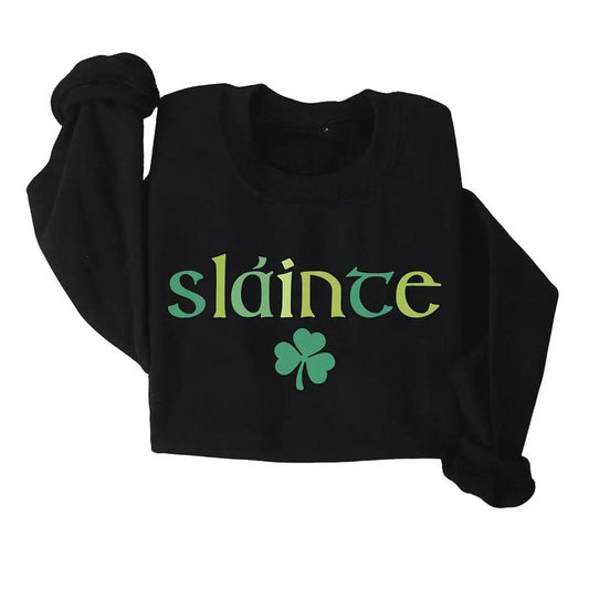 Cute Slainte Sweatshirt, Womens Irish Sweatshirt, St Patrick's Day Sweatshirt, Trendy St Patricks Day Shirt, Lucky Sweatshirt