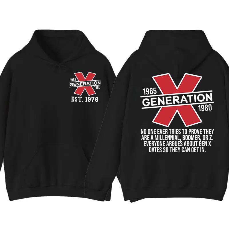 Proud Gen X New Sweatshirt: Custom Skull Drink Humor, Raised On Hose Water, Vintage Inspired