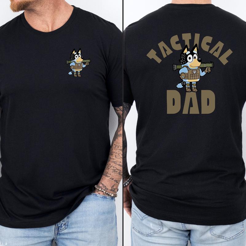 Bluey Dad Shirt - 2 Side - Diverse Fashion Choices - Full Color Range - Unisex Style Variety - Casual Yet Chic - From Small To Extra Large