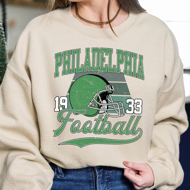 Philadelphia Vintage Football Crewneck Sweatshirt, Classic Team Gift for Football Fans, Unisex Comfort Wear, Vintage Style Collection, Pullover