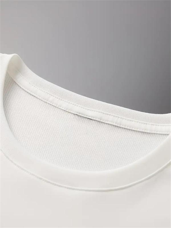 Men's Summer Clothes,Â Casual Letter Print Round Neck Short Sleeve GraphicÂ Tee, Regular Fit Crew Neck T-Shirt for Daily Wear, Fashion Men Clothes for Summer