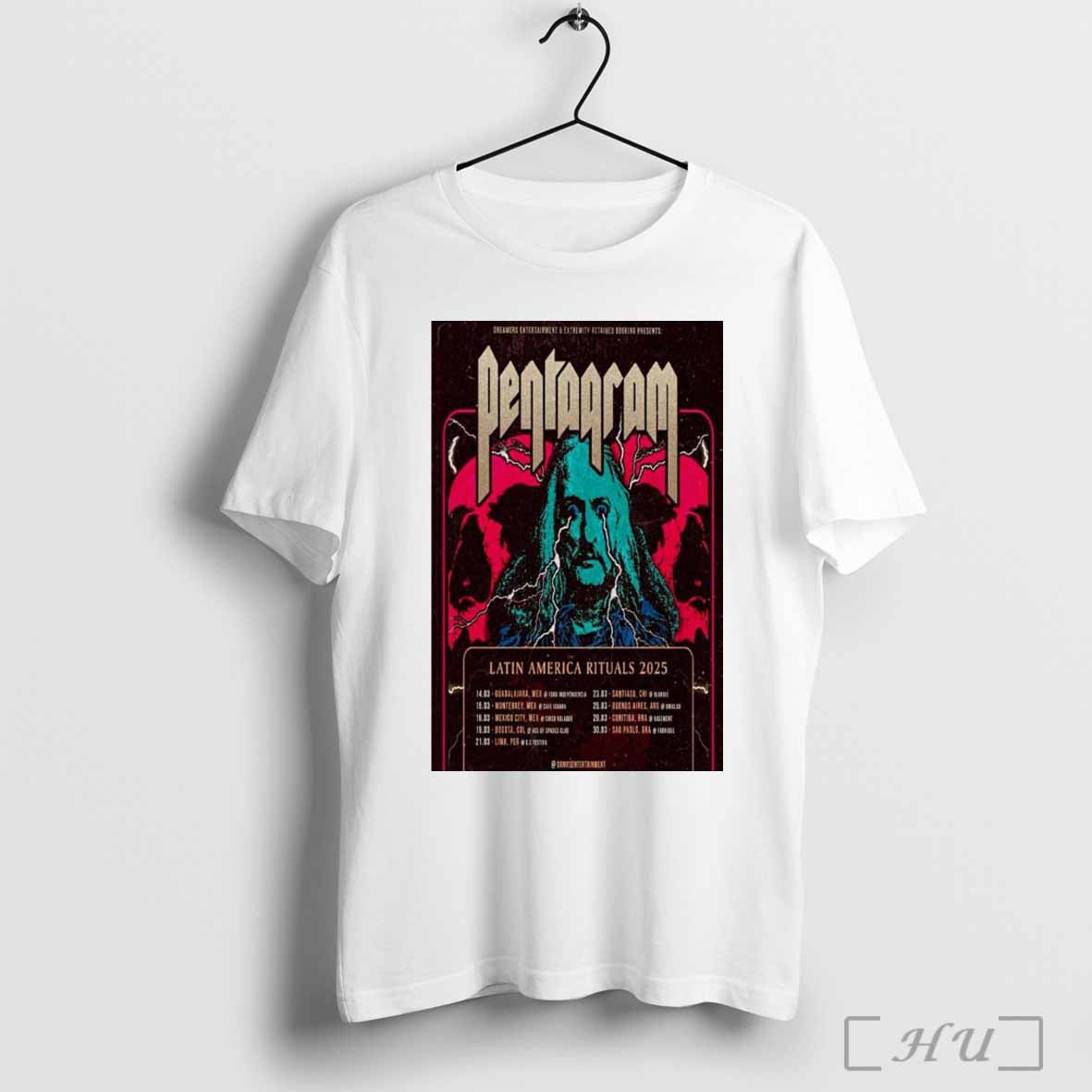 Poster Pentagram Latin America Rituals March 2025 Show T-shirt