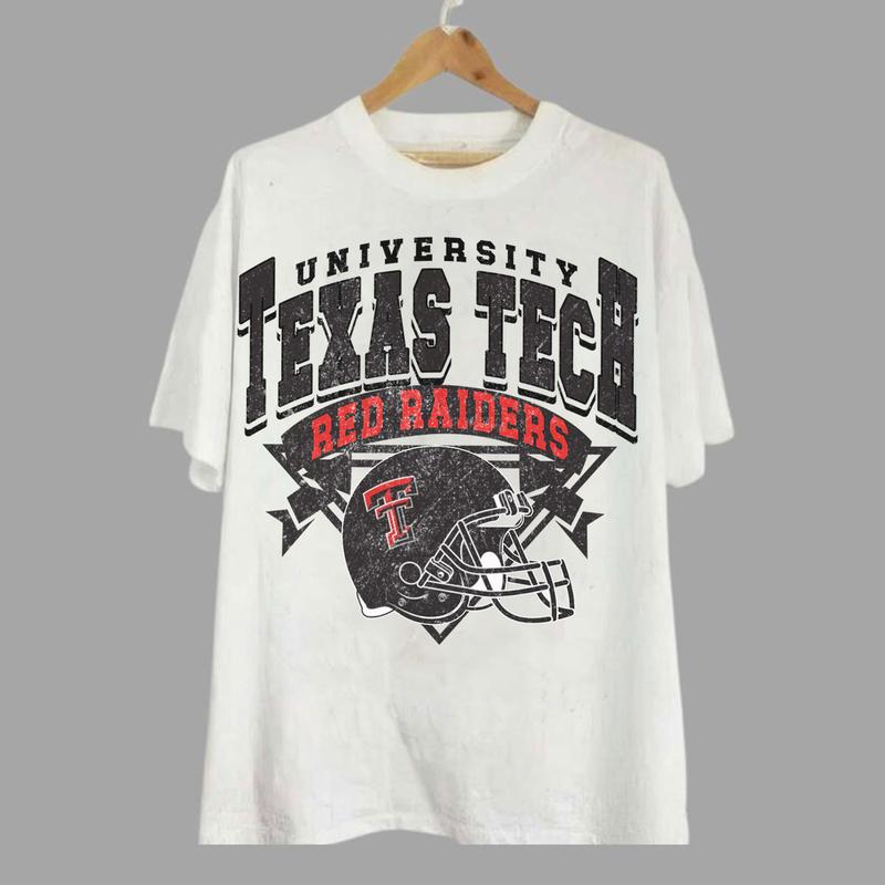 Texas Tech Red Raiders Vintage NCAA Sweatshirt, Unisex Red Raiders Football Shirt, Classic Sport Hoodie, Gifts for Football Fans, Cotton T-Shirt