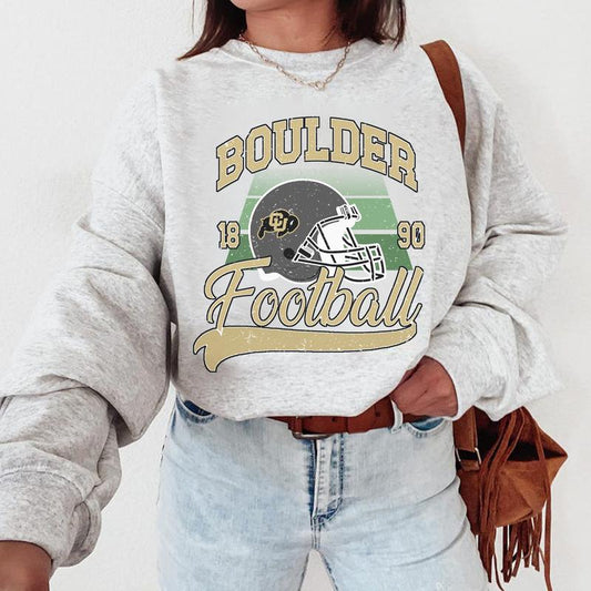 7. Vintage University of Colorado Boulder Sweatshirt, T-shirt, Pullover, Classic Unisex NCAA Fan Gear Gift Collection