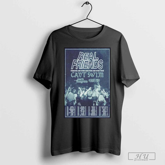 Real Friends Forever And Ever And Ever And Ever Tour 2024 Poster T-Shirt