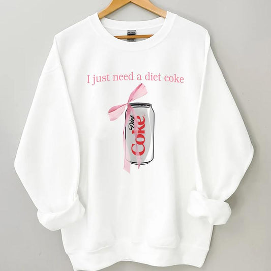 Diet Coke sweatshirt Diet Coke humor sweatshirt and crew neck Til Death Humor, gift for girlfriend, Diet Coke Crewneck Sweatshirt