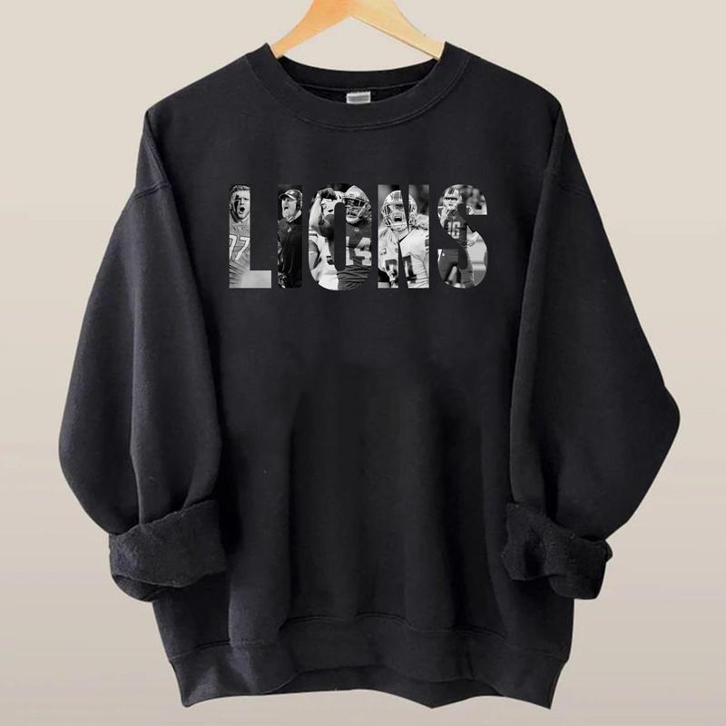 Lions S Dan Campbell Aidan Hutchinson Alex Anz Unisex Sweatshirt Crewneck Fabric