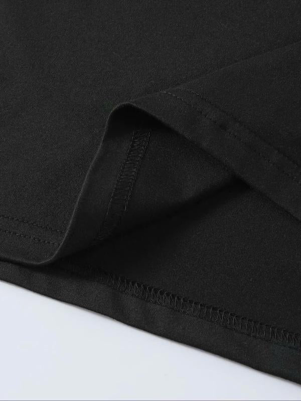 Men's Regular Fit Letter Print Round Neck Tee, Casual Short Sleeve Crew Neck Graphic T-shirt for Summer, Men's Top for Daily Wear, Graphic Tees