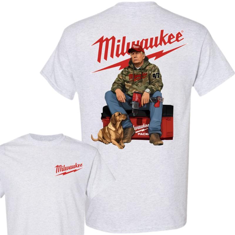 Milwaukee Tool Graphic 2 Sided T-shirt , Perfect for Outdoorsmen, Perfect For Beer Enthusiasts And Casual Outings, Unisex for Men and For Women