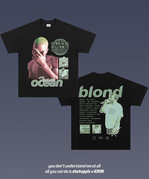Frank Blond Ocean 2 Sides Short Sleeve Tee Cotton Vintage Shirt To Match Sneaker Hiphop Clothing Rapper Merch Shirt, Hiphop Tour Concert 2024, Gift Fo