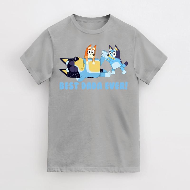 Best Dada Ever Fathers Bluey, Dad Mum Unisex T-Shirt for Mens Women