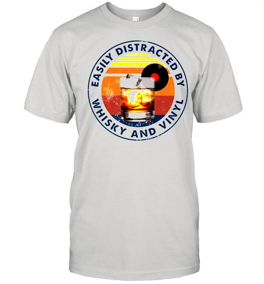 Easily distracted by whisky and vinyl vintage shirt_1